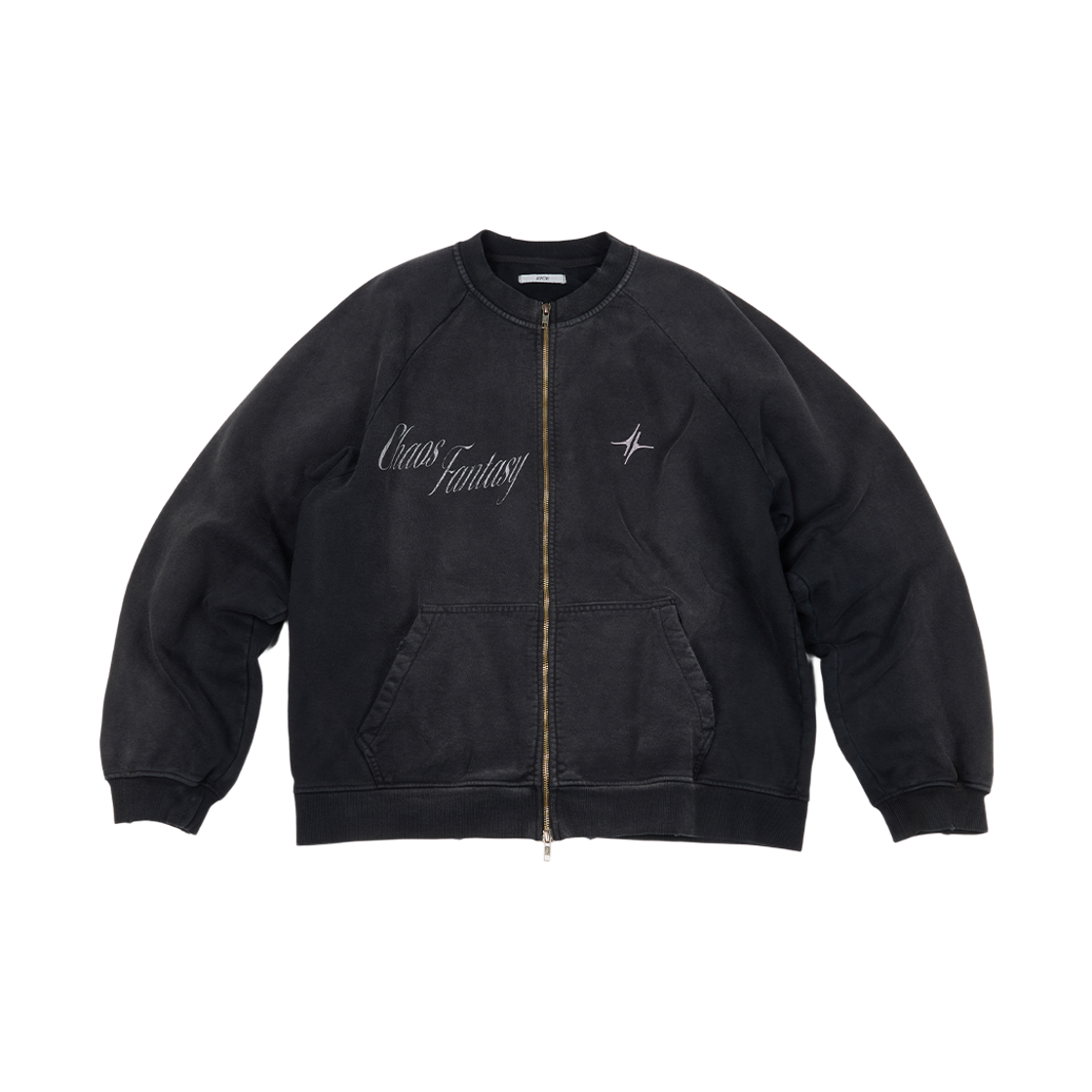 이티씨이 시그니처 로고 지퍼 스웻 블랙(ETCE Signature Logo Zipper Sweat Black)