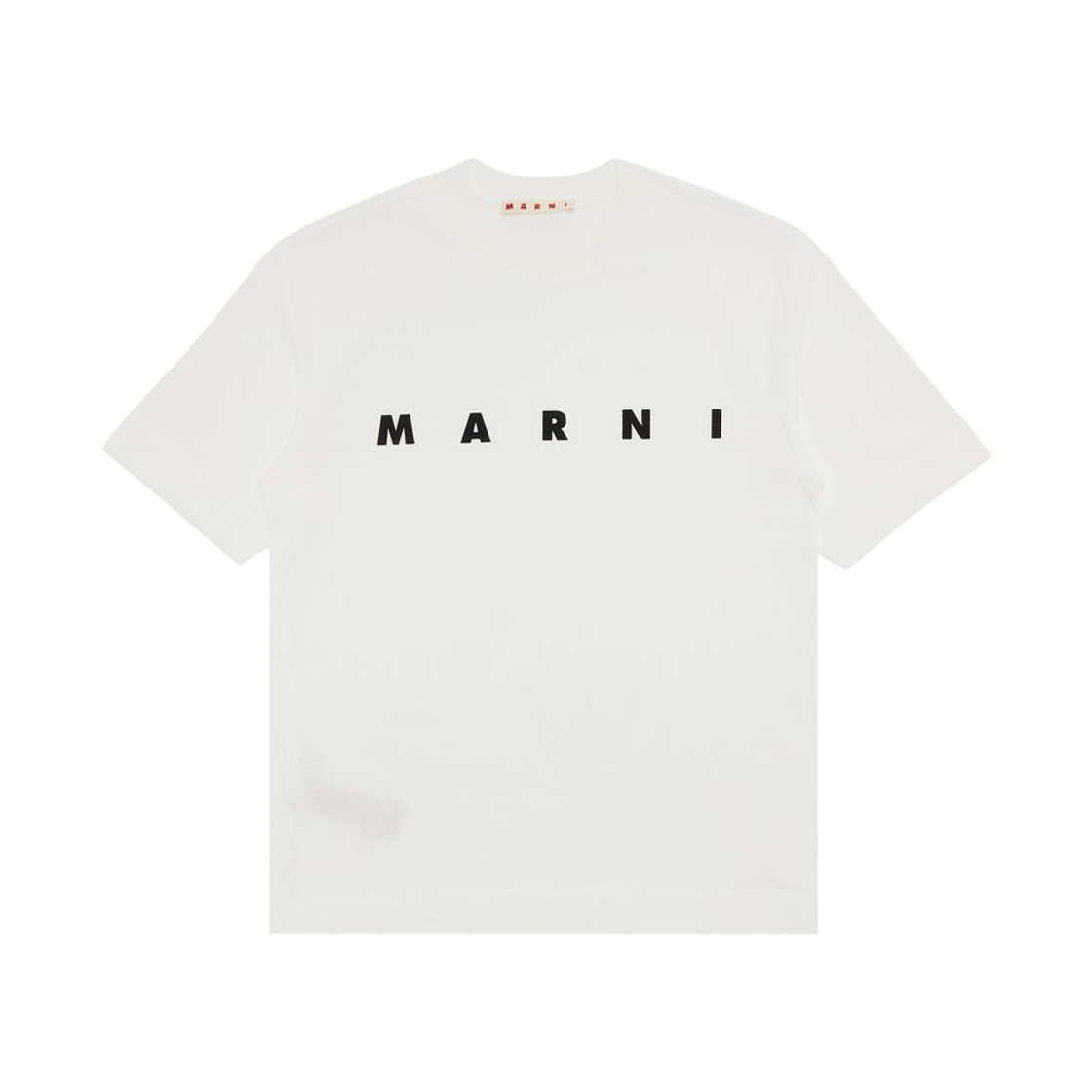 (키즈) 마르니 로고 저지 티셔츠 화이트((Kids) Marni Jersey T-Shirt with Logo White)