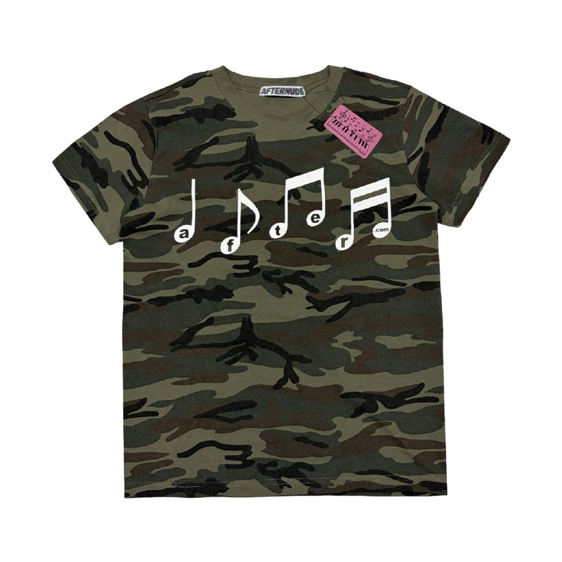 에프터누드 뮤직 노트 티 카키(Afternude Music Note Tee Khaki)