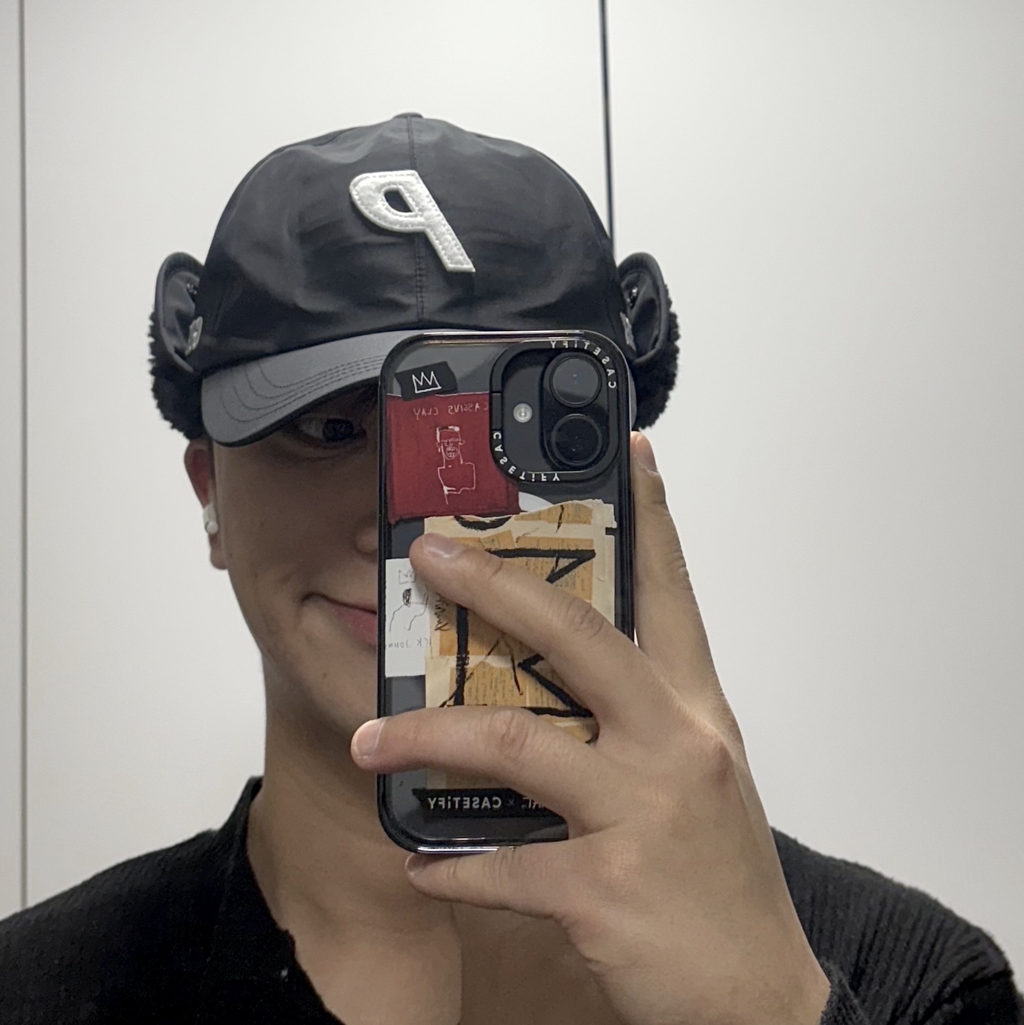 Palace Gore-Tex Earflap P 6-Panel Black - 23FW 착용 스타일