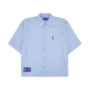 Zara x Champion Striped Patch Shirt Blue