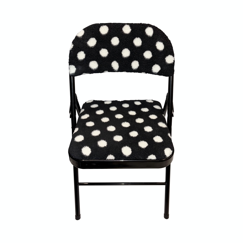 유라이크왓 덤블 도트 폴딩체어 (블랙)(you like what Dumble dot folding chair (black)) - 3