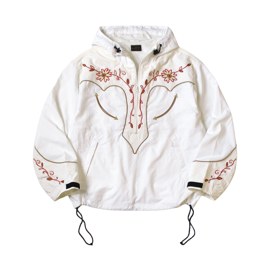 캐피탈 나일론 태피터 테네시 콘플라워 파카 화이트(Kapital Nylon Taffeta Tennessee Cornflower Parka White) - 1