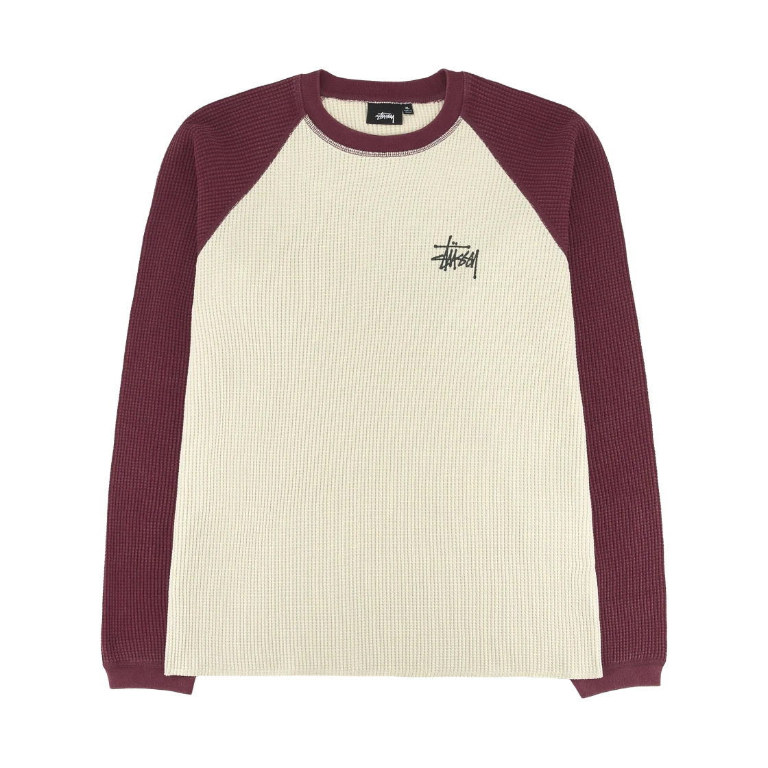 Stussy Stussy Basic Stussy Thermal 2 Tone LS T-Shirt Off White · S