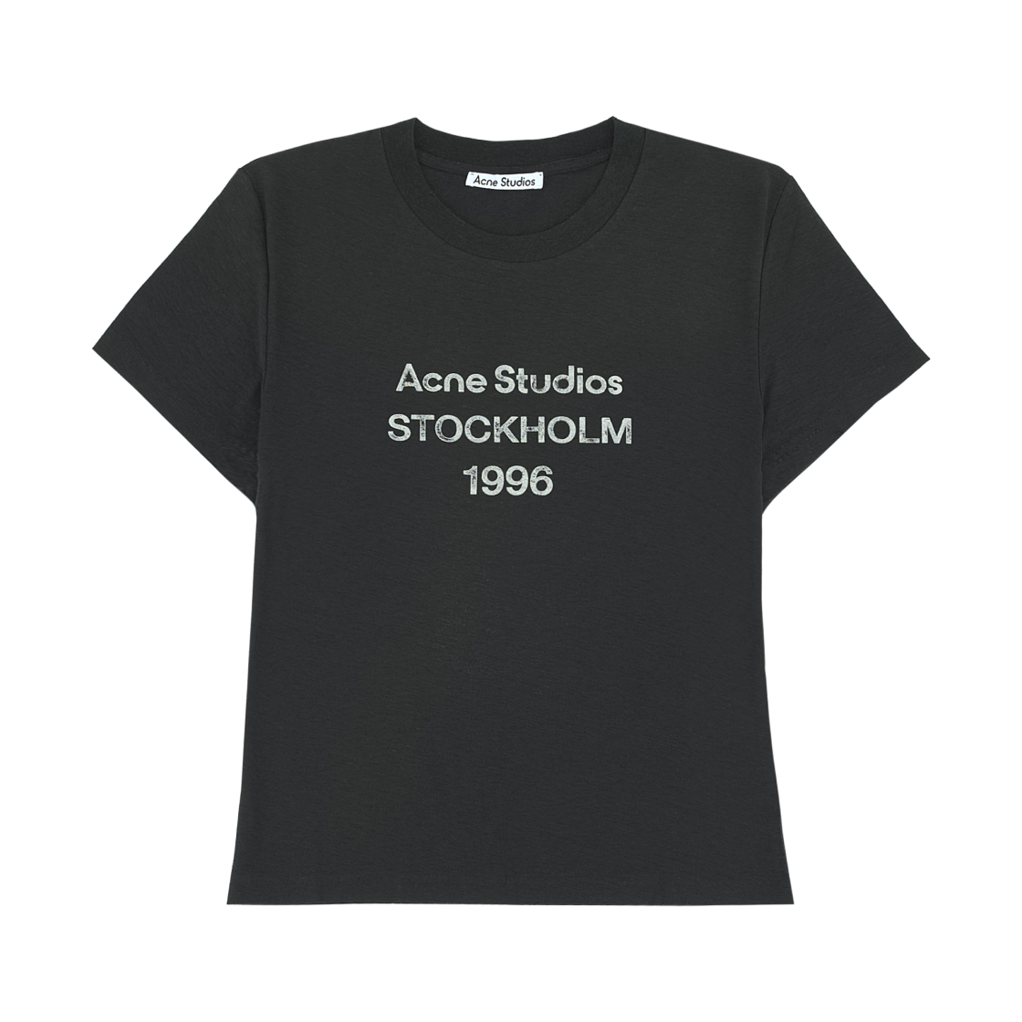 아크네 스튜디오 로고 티셔츠 페이디드 블랙(Acne Studios Logo T-Shirt Faded Black)