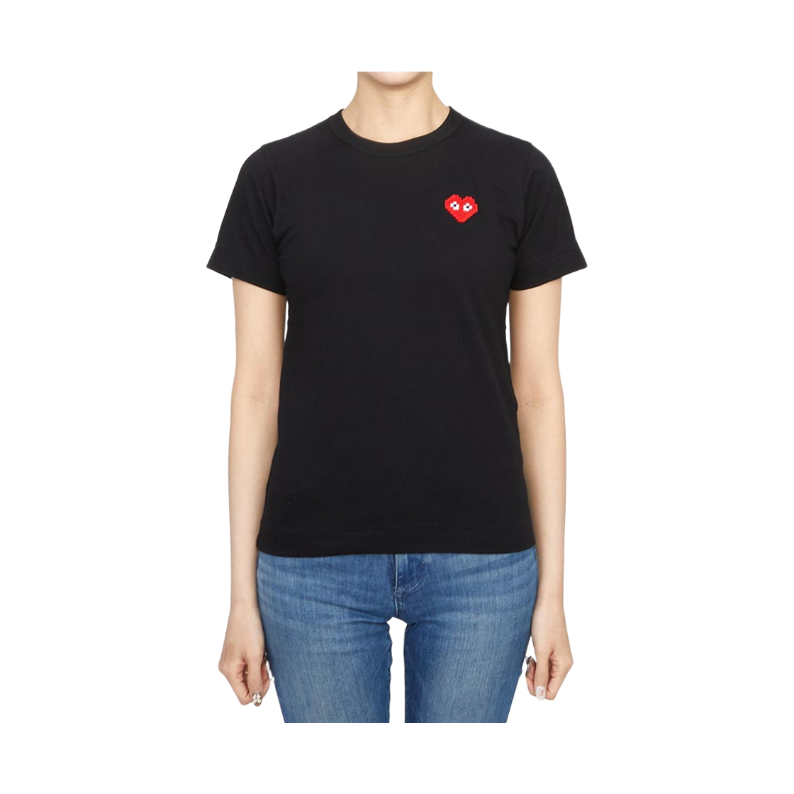 [15% 쿠폰] (W) 플레이 꼼데가르송 x 인베이더 티셔츠 블랙([15% 쿠폰] (W) Play Comme des Garcons x Invader T-Shirt Black) - 2