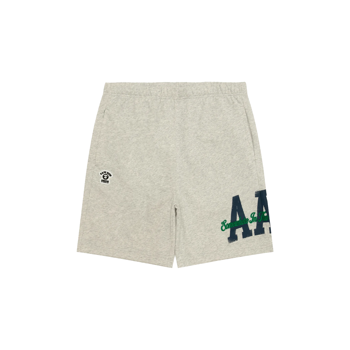 에이프 베이직 스웻 쇼츠 헤더 그레이 - 26SS(AAPE Basic Sweat Shorts Heather Grey - 26SS)