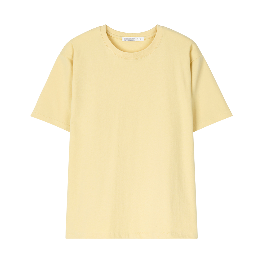 노운 소프트 라운드 티셔츠 옐로우(noun Soft Round T-Shirts Yellow)