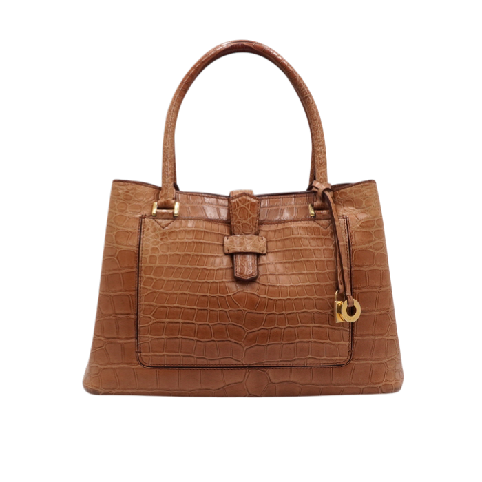 로로피아나 어텀 리브스 매트 크로커다일 벨뷰 미디어백 토트백 겸 숄더백aa61906(Loro Piana Autumn Leaves Matte Crocodile Bellevue Media Tote & Shoulder Bag) - 1