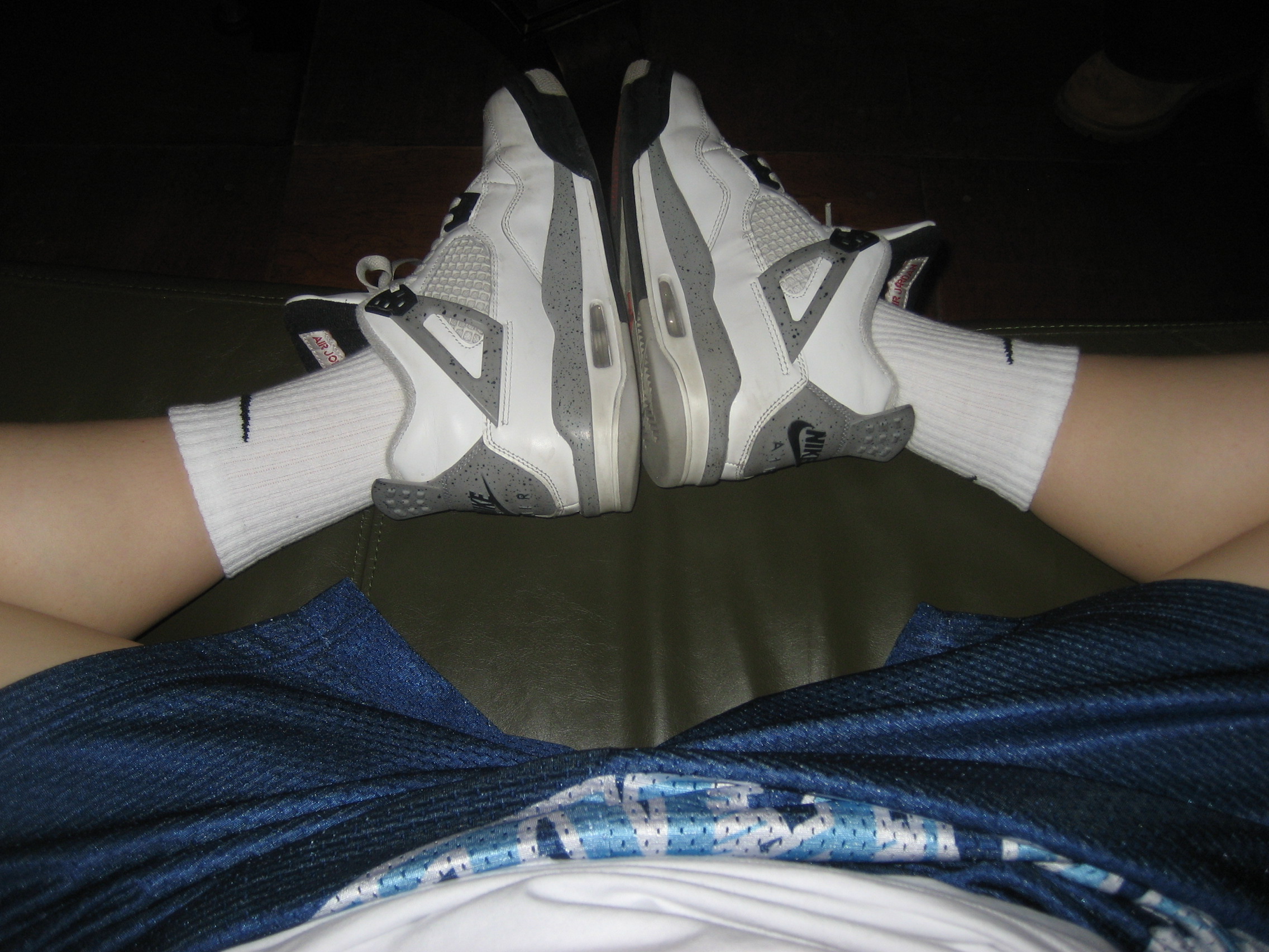 Supreme Slap Shot Mesh Shorts Navy - 23SS, (GS) Jordan 4 Retro OG White Cement 2025 착용 스타일 - 5