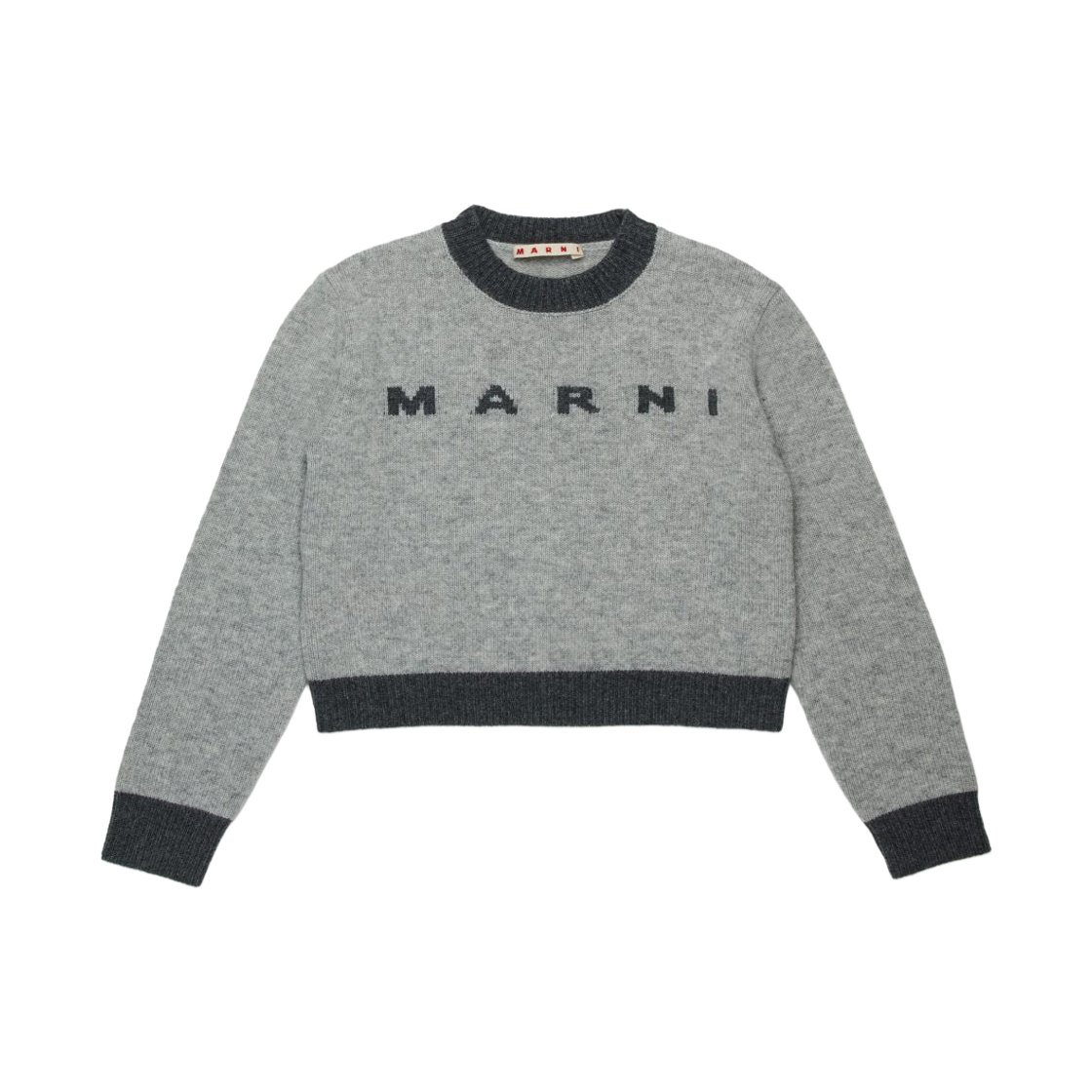 (키즈) 마르니 울 캐시미어 니트 쿨 그레이 멜란지((Kids) Marni Wool Cashmere Knit Cool Grey Melange)