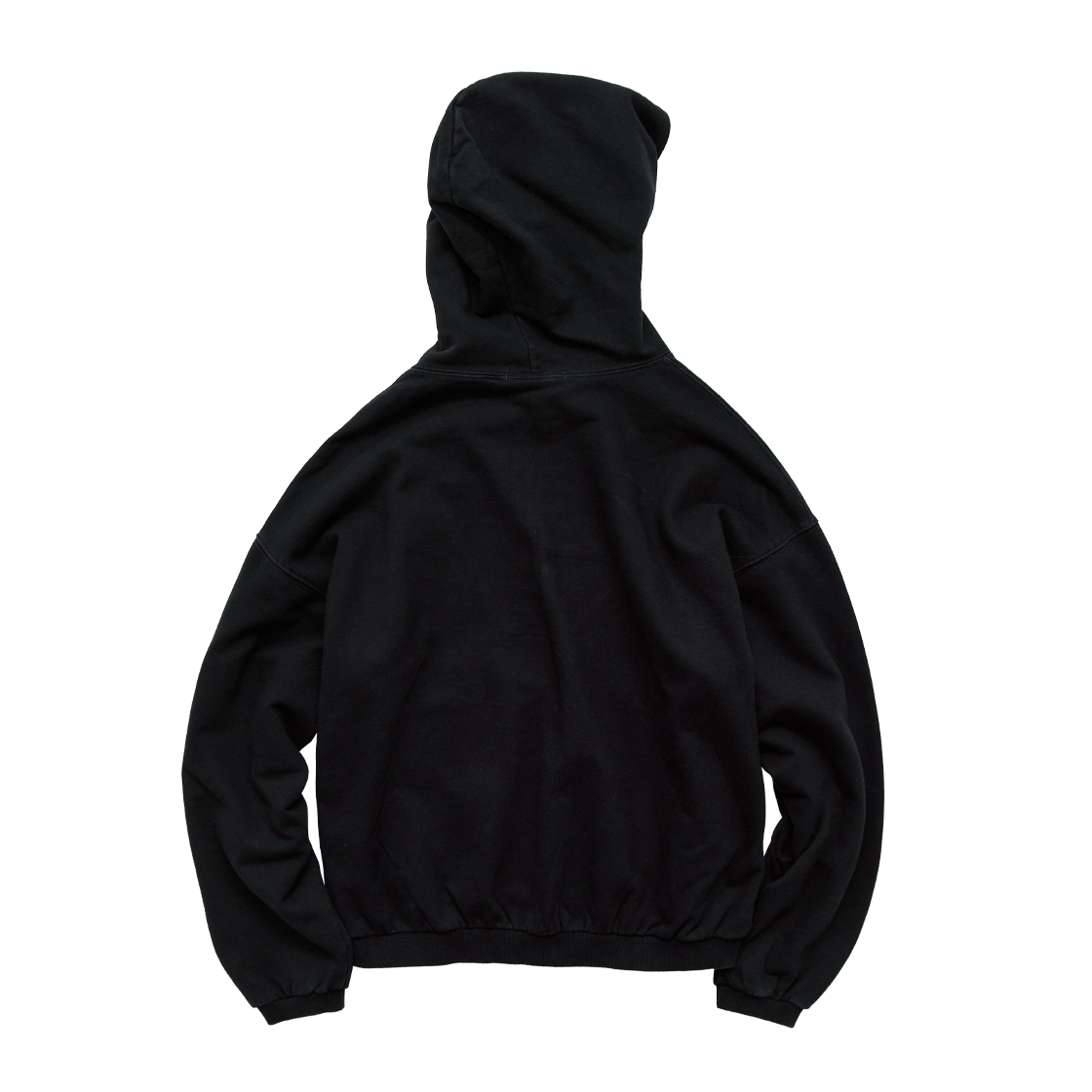 폴리테루 휴먼인덱스 휴먼 오버다이드 집 후디 블랙(Polyteru Human Index Human Overdyed Zip Hoodie Black) - 2