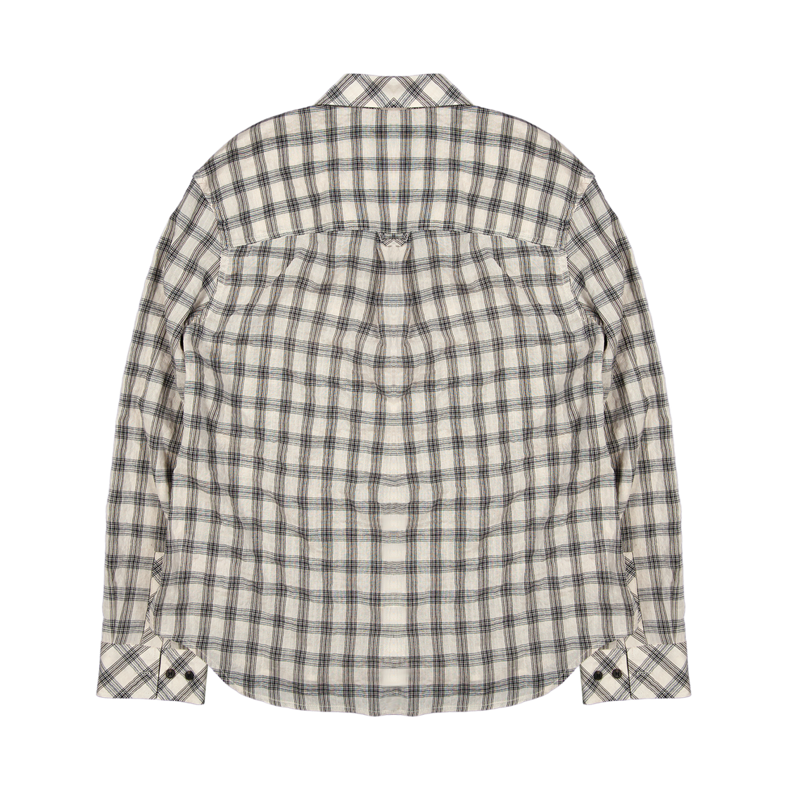 언더마이카 무.169 클래식 로고 세미 레귤러 핏 포켓 체크 셔츠 라이트 베이지(Undermycar Mu.169 Classic Logo Semi-Regular Fit Pocket Check Shirts Light Beige) - 2