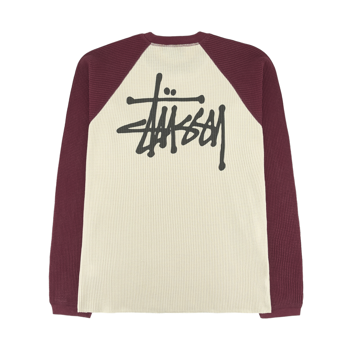 스투시 베이직 스투시 써멀 투톤 롱슬리브 티셔츠 오프 화이트(Stussy Basic Stussy Thermal 2 Tone LS T-Shirt Off White) - 2