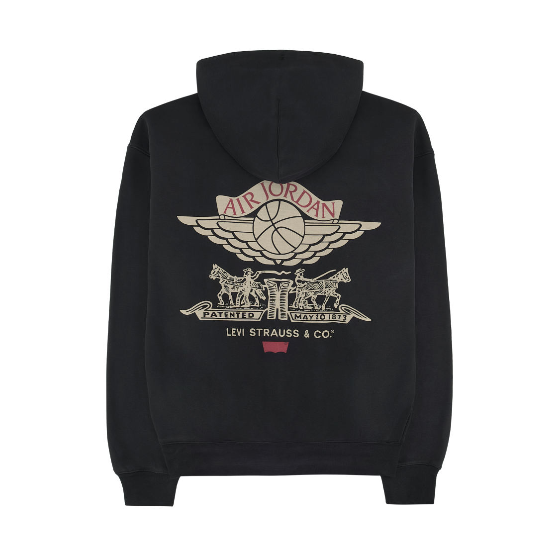조던 x 리바이스 풀 집 후드 블랙 (IM6734-010)(Jordan x Levi's Full Zip Hoodie Black (IM6734-010))