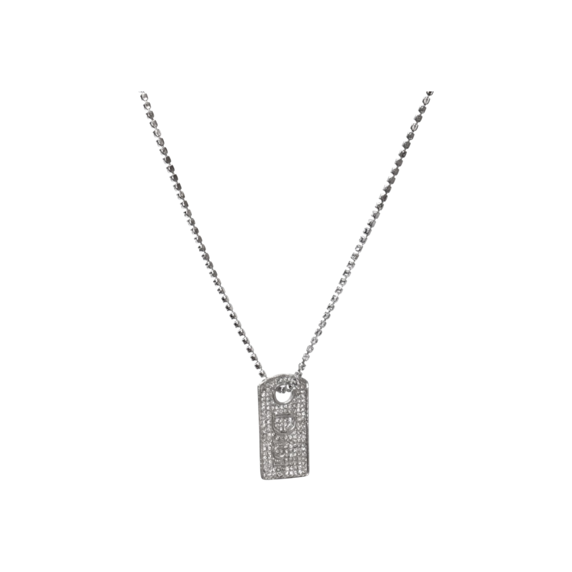 IT7NQ92M6TQP Dior Cubic Silver Plate Necklace A-B51395
