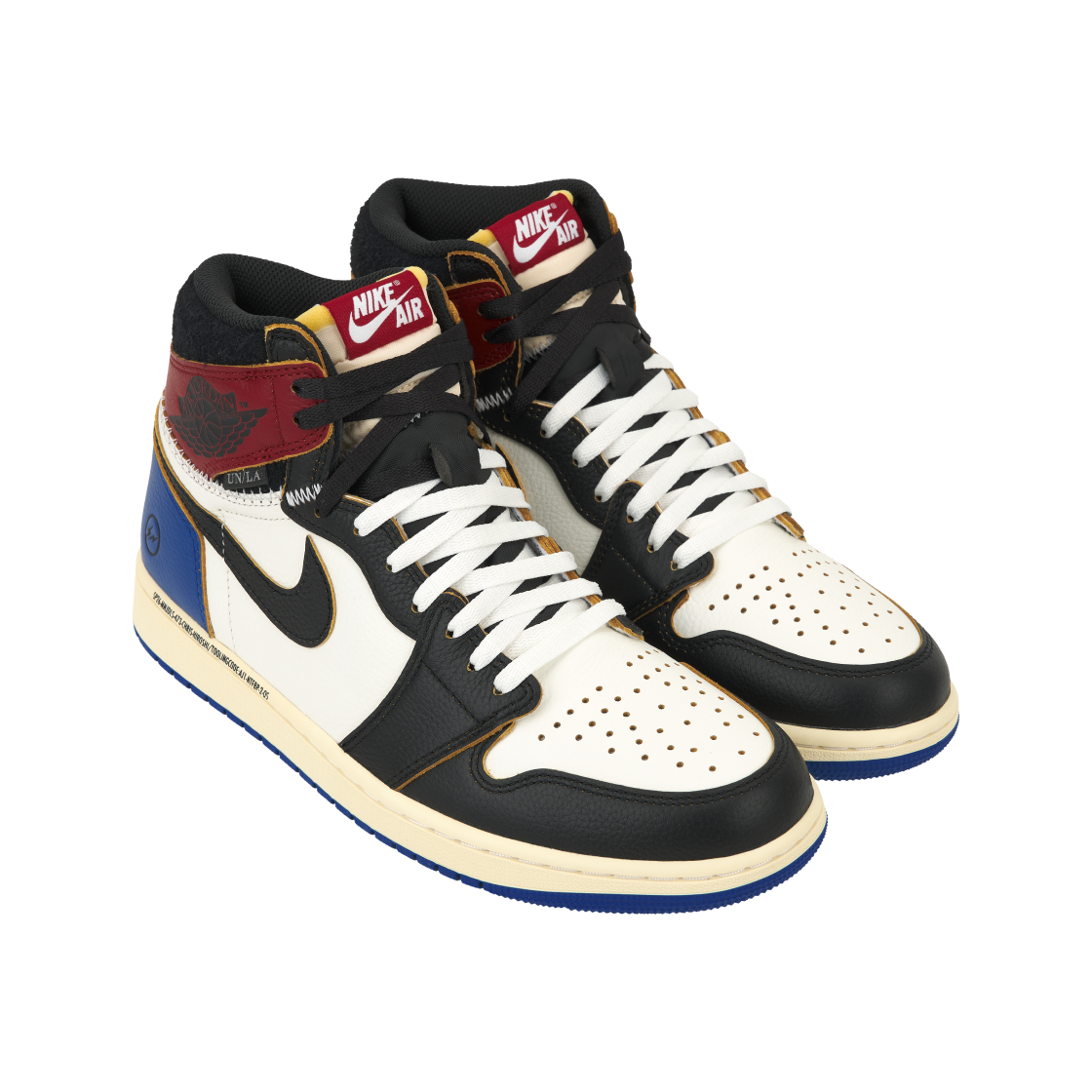 조던 1 x 프라그먼트 x 유니온 LA 블랙 앤 바시티 레드(Jordan 1 x Fragment x Union LA Black and Varsity Red) - 4