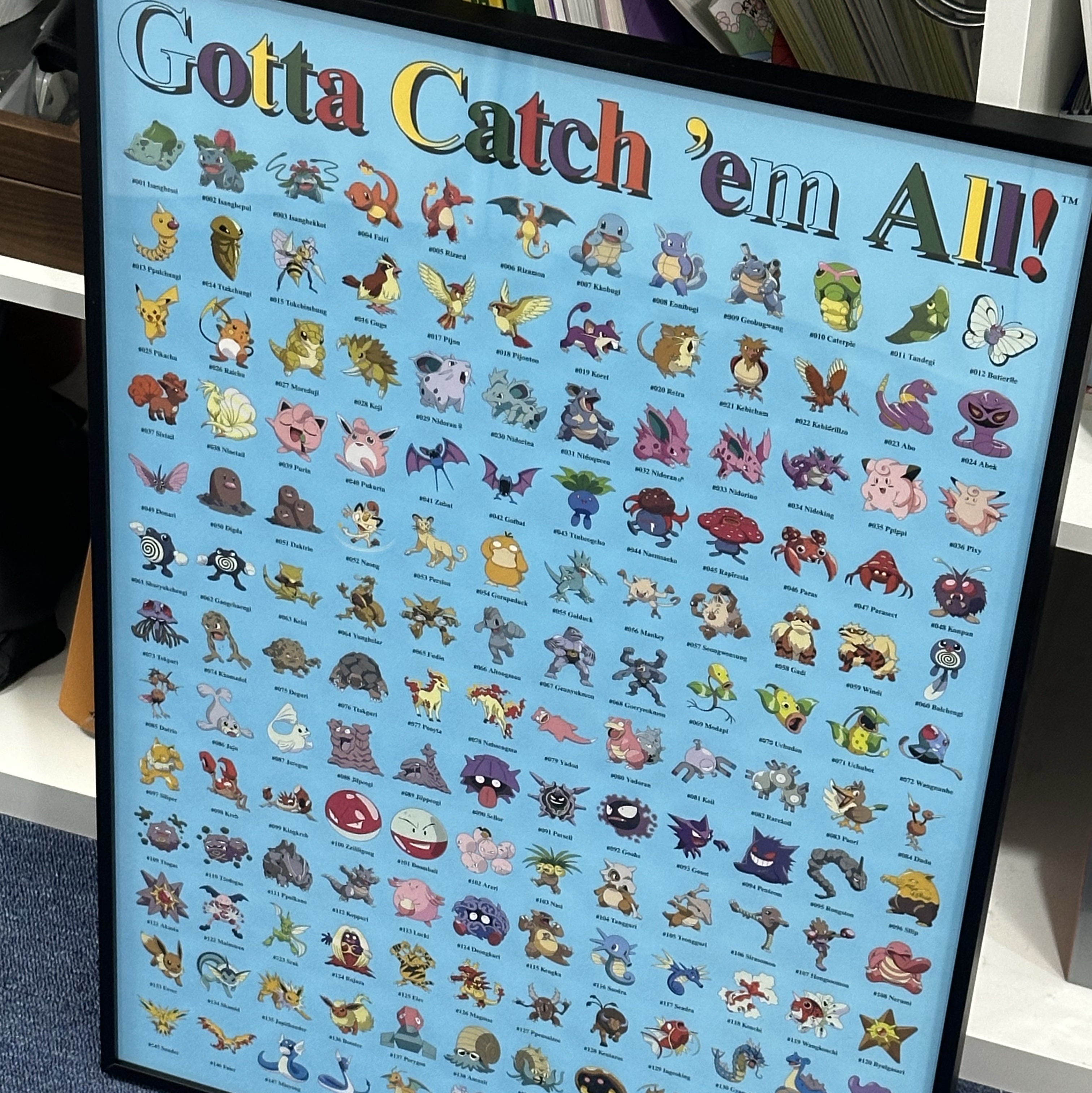 Pokemon x Thisisneverthat Sticker Poster Blue 착용 스타일