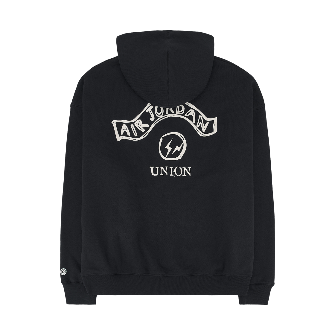 조던 x 유니온 x 프라그먼트 프론트 집 후드 블랙 세일 - 아시아(Jordan x Union x Fragment Front Zip Hoodie Black Sail - Asia)
