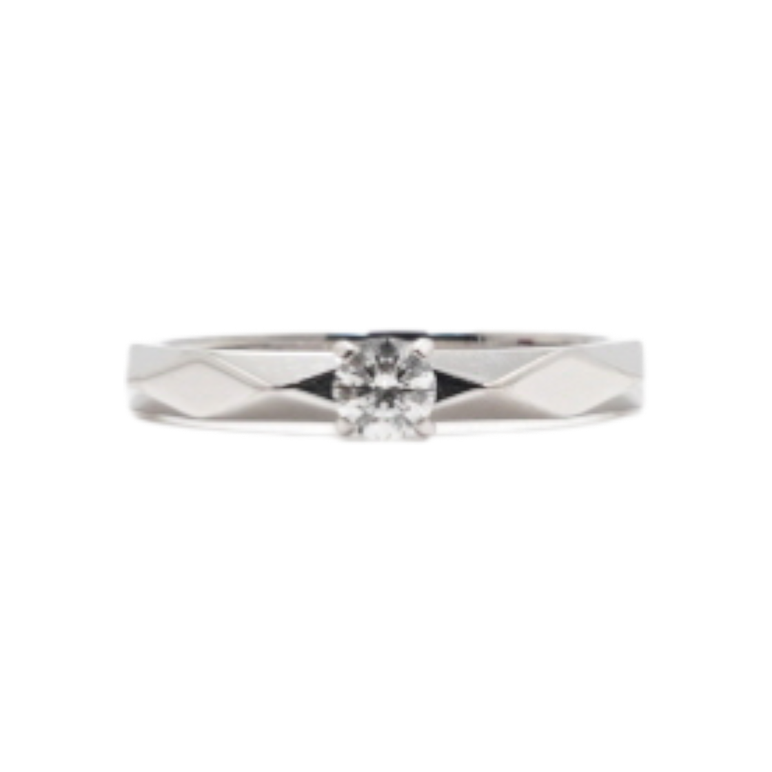 IT6MRQP8647U BOUCHERON JSL0000115 Solitaire Pave Platinum 0.20ct VS1 F Diamond Wedding Band Ring - Size 15