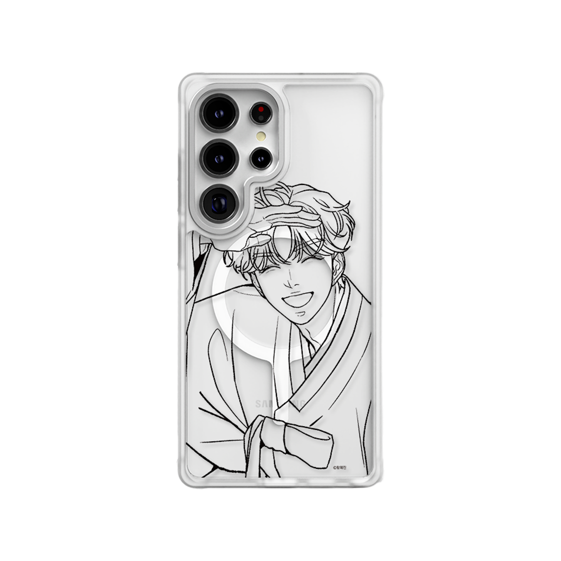 S800420122 SINJIMORU X NAVER WEBTOON Kwon Min-woo Line Art MagSafe Galaxy Clear Case M-Airguard Basic