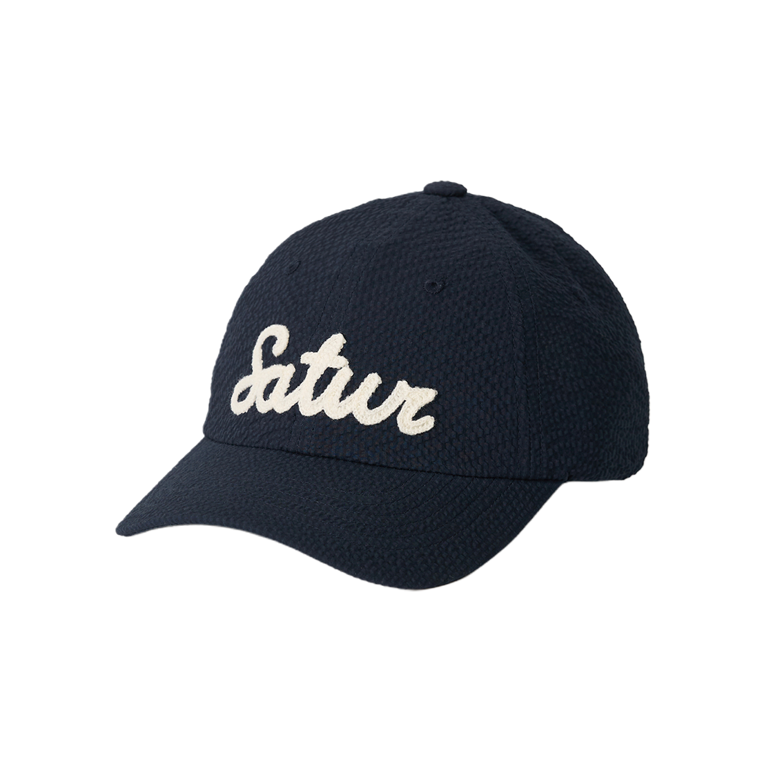 세터 시어서커 로고 볼캡 네이비(SATUR Seersucker Logo Ball Cap Navy)