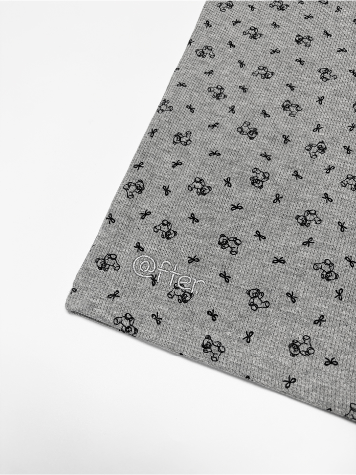 에프터누드 베어 와플 티 그레이(Afternude Bear Waffle Tee Grey) - 4
