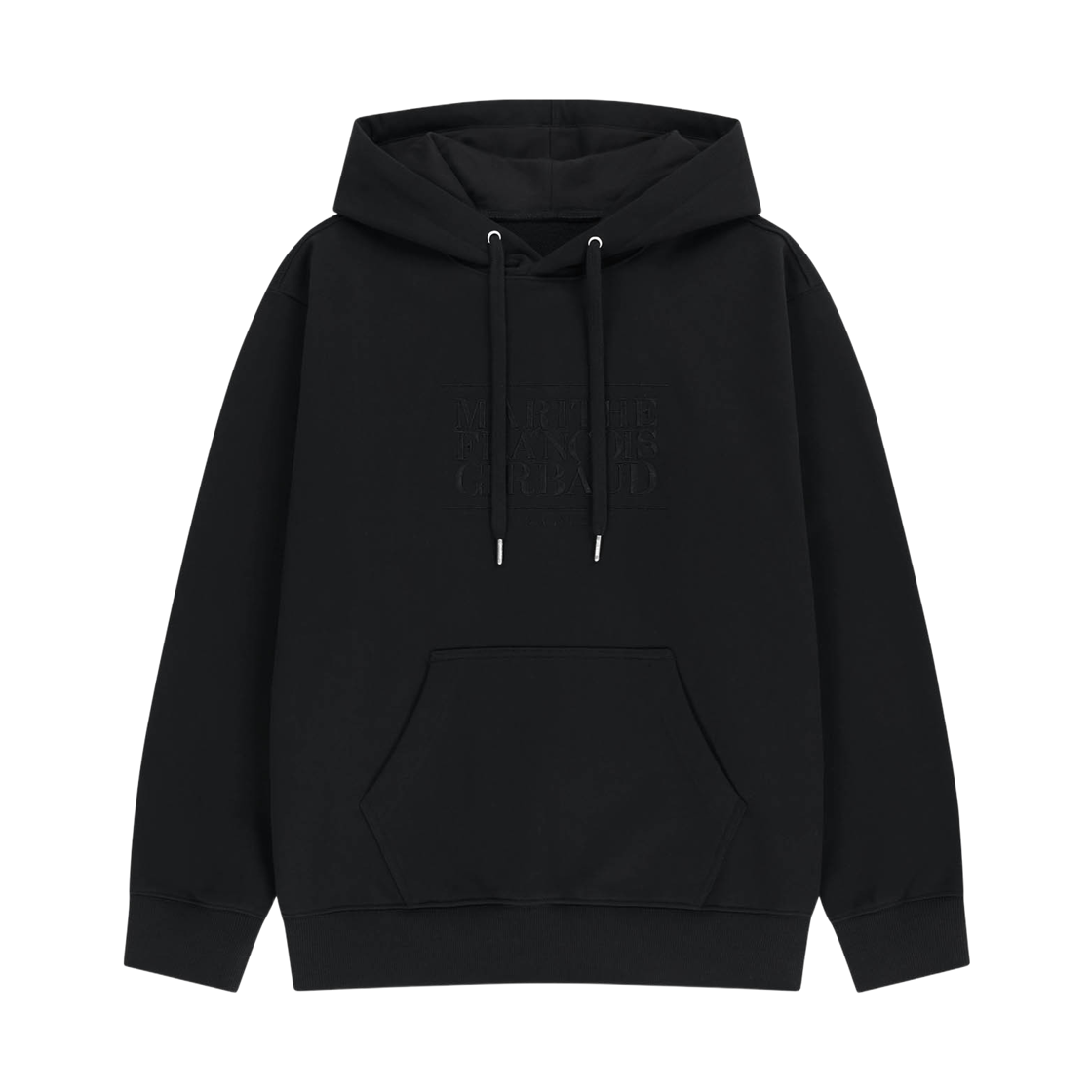 - Marithe Francois Girbaud Classic Logo Embroidery Hoodie Black