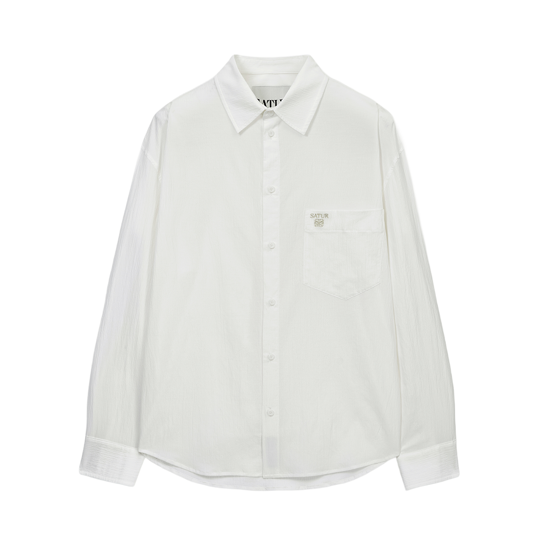 세터 시어서커 포켓 셔츠 화이트(SATUR Seersucker PockeT-Shirt White) - 1