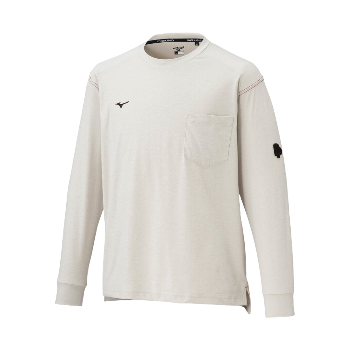 12JADT5346 Mizuno Release Point Long-Sleeved T-Shirt Silver Birch