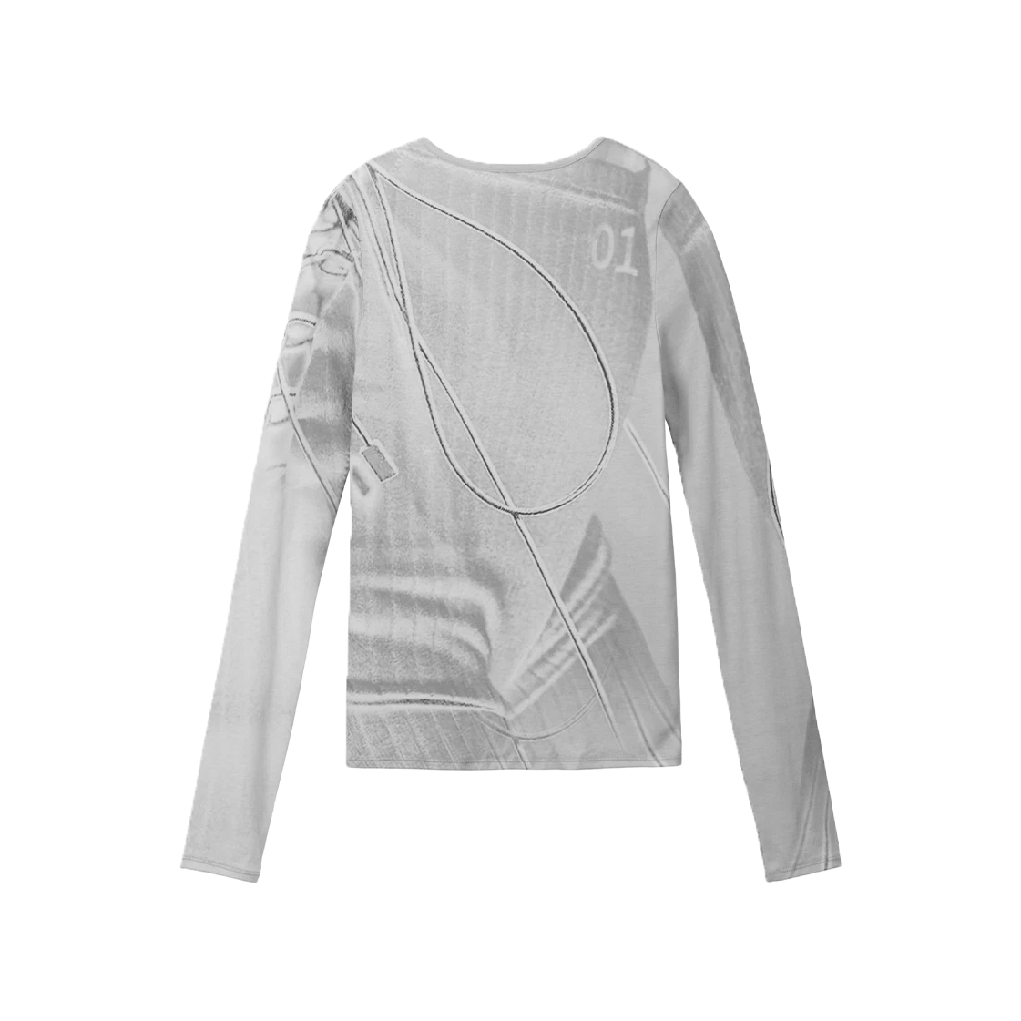 [KREAM 단독] 본네 우먼 코르셋 그래픽 탑 그레이([KREAM 단독] Bonnae Women Corset Graphic Top Gray) - 1