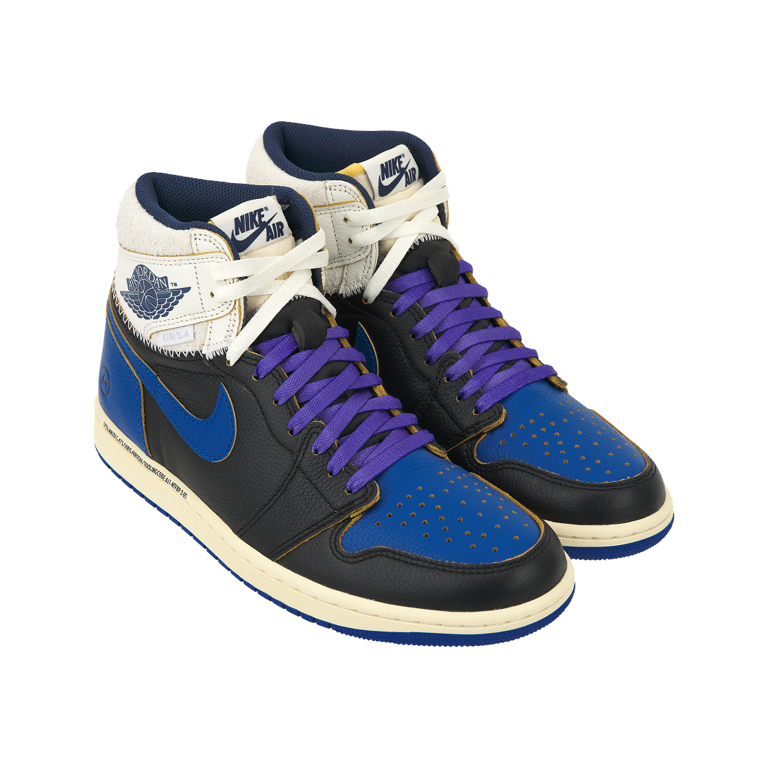 조던 1 x 프라그먼트 x 유니온 LA 레트로 하이 OG SP 블랙 네이비(Jordan 1 x Fragment x Union LA Retro High OG SP Black Navy) - 4