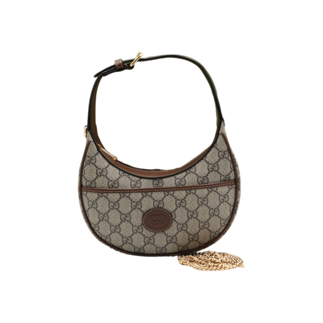 구찌 726843 GG 수프림 하프문 쉐입 미니 탑핸들 토트백 겸 숄더백 크로스백aa61847(Gucci 726843 GG Supreme Half Moon Mini Top Handle Tote & Shoulder Bag) - 1