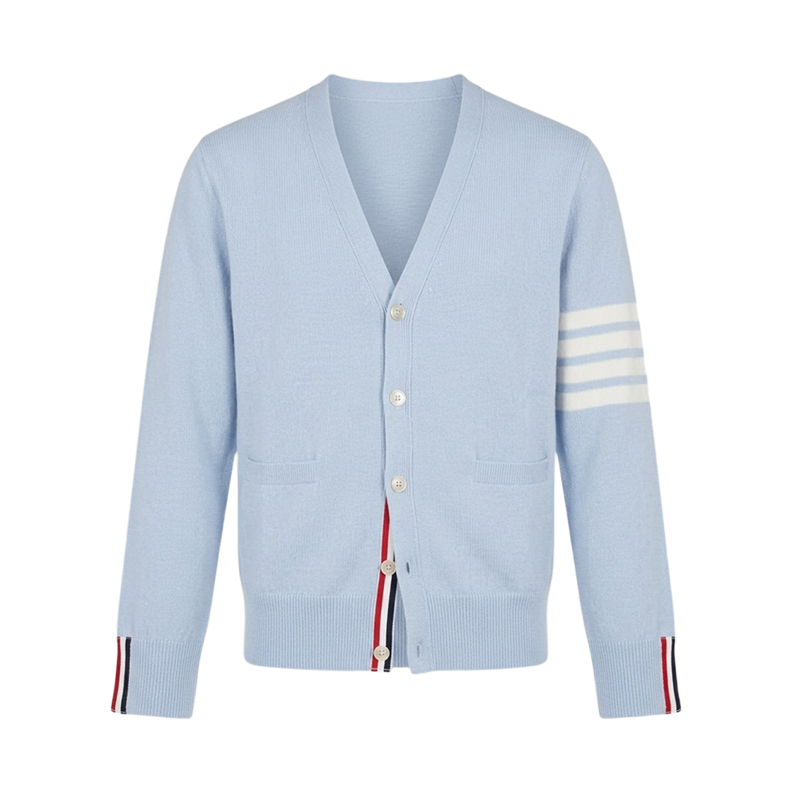 톰브라운 밀라노 스티치 사선 가디건 라이트 블루(Thom Browne Milano Stitch 4-Bar Cardigan Light Blue) - 1
