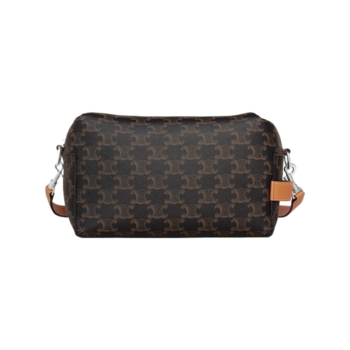 L10033C58-04LI Celine Take Away Crossbody Bag in Triomphe Canvas and Calfskin Tan