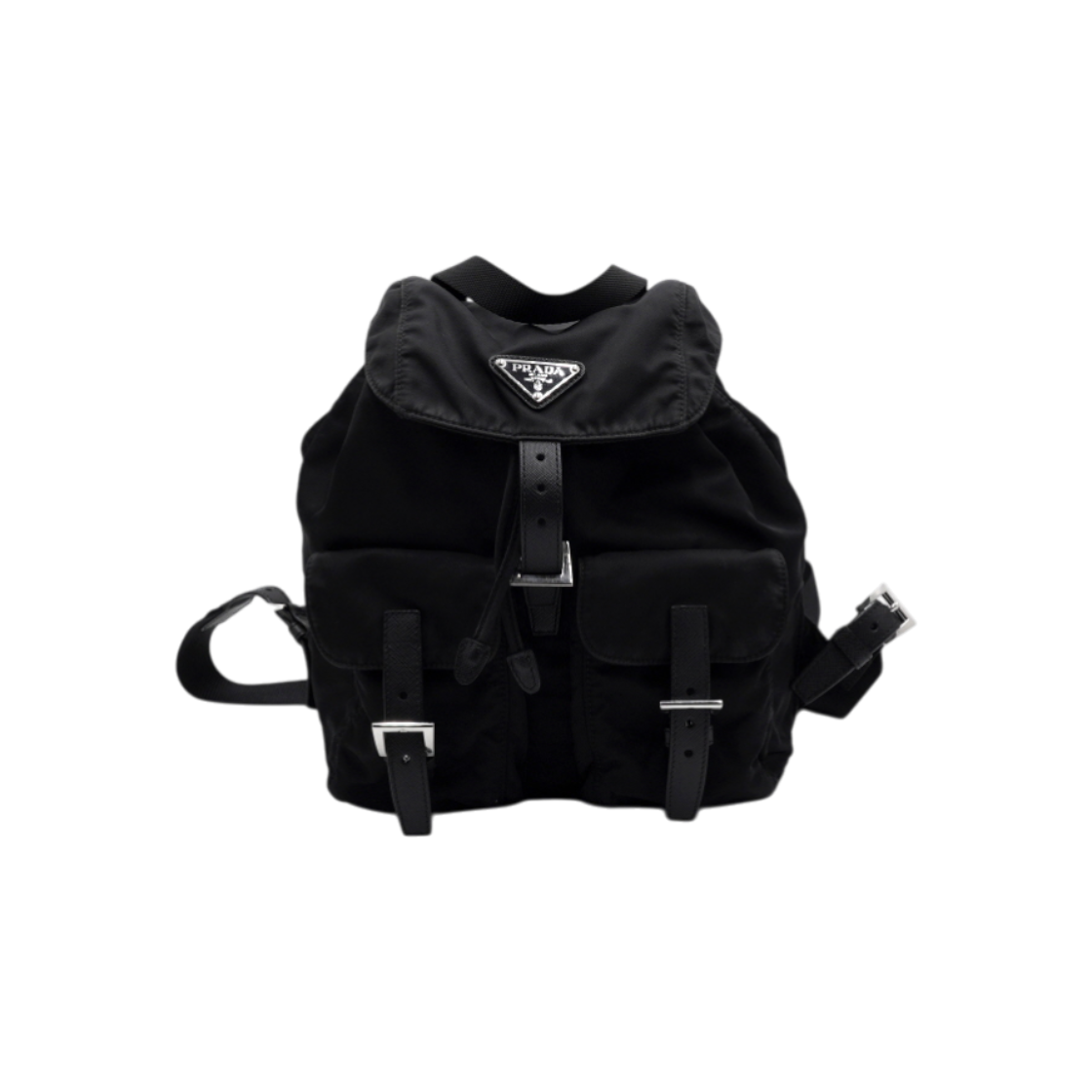 프라다 1BZ677 은장로고 블랙 벨라 리나일론 스몰 여성 백팩aa61851(Prada Silver Logo Black Vela Nylon Small Women's Backpack)