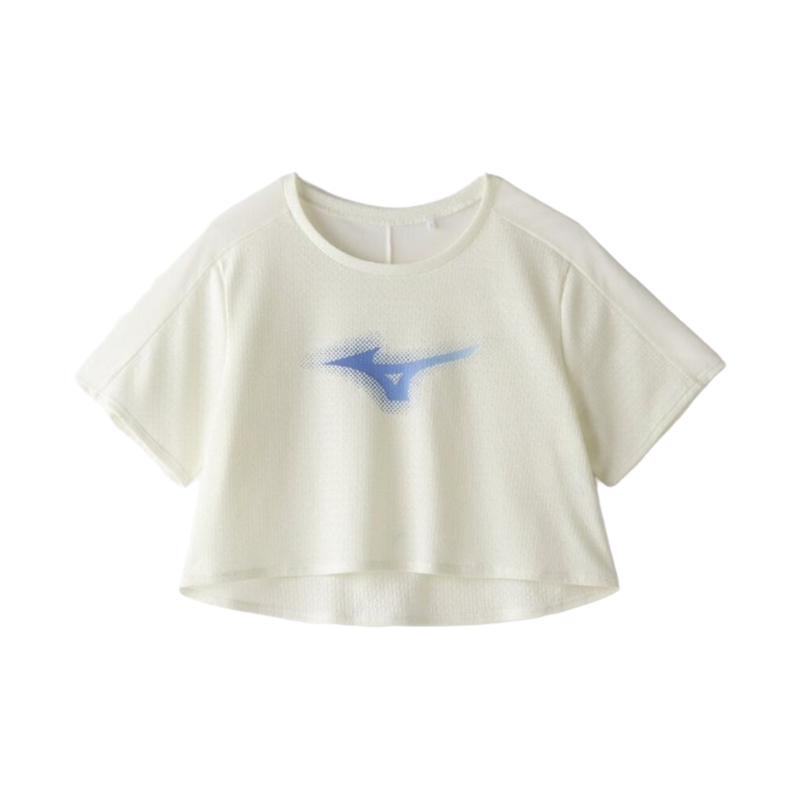 32MAD31340 (W) Mizuno Dry Aeroflow Jacquard Cropped T-Shirt Soft Sand Yellow