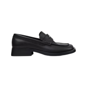 (W) Camper Donna Leather Moccasins Black
