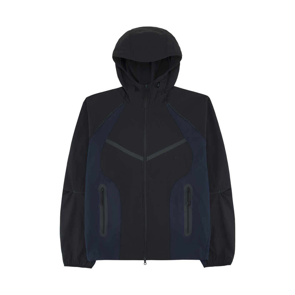 나이키 테크 드라이핏 우븐 컬러블록 윈드러너 루즈 자켓 블랙 옵시디언 - 아시아(Nike Tech Dri-Fit Woven Color-Block Windrunner Loose Jacket Black Obsidian - Asia) - 1
