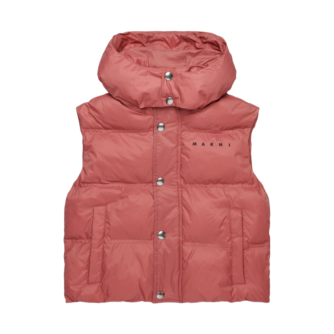 (키즈) 마르니 로고 패딩 베스트 핑크((Kids) Marni Logo Padded Vest Pink)