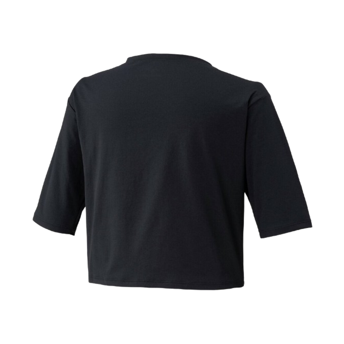 (W) 미즈노 와이드 실루엣 스트레치 소프트 드라이 크롭 티셔츠 블랙((W) Mizuno Wide Silhouette Stretch Soft Dry Cropped T-Shirt Black) - 2