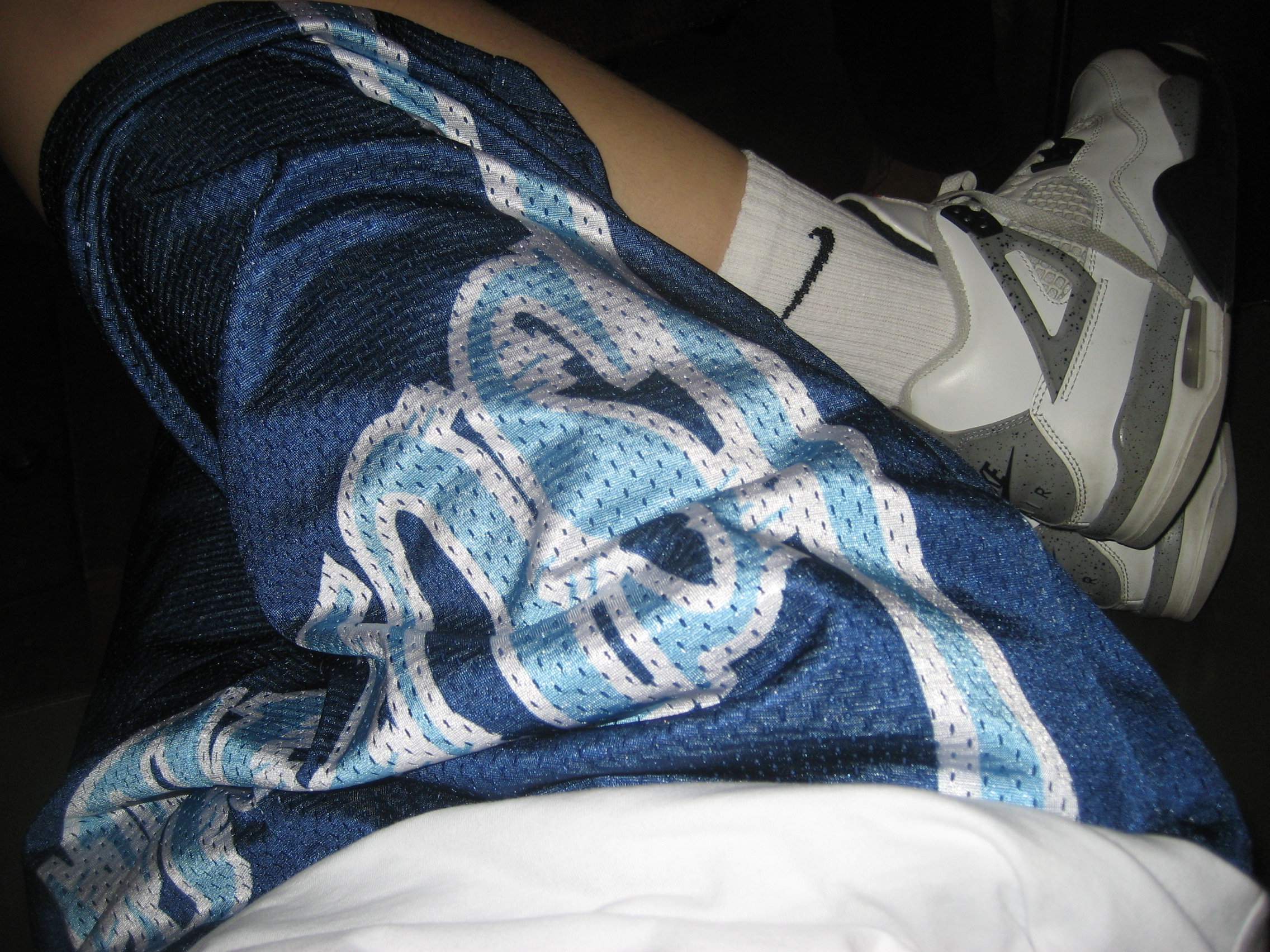 Supreme Slap Shot Mesh Shorts Navy - 23SS, (GS) Jordan 4 Retro OG White Cement 2025 착용 스타일 - 3