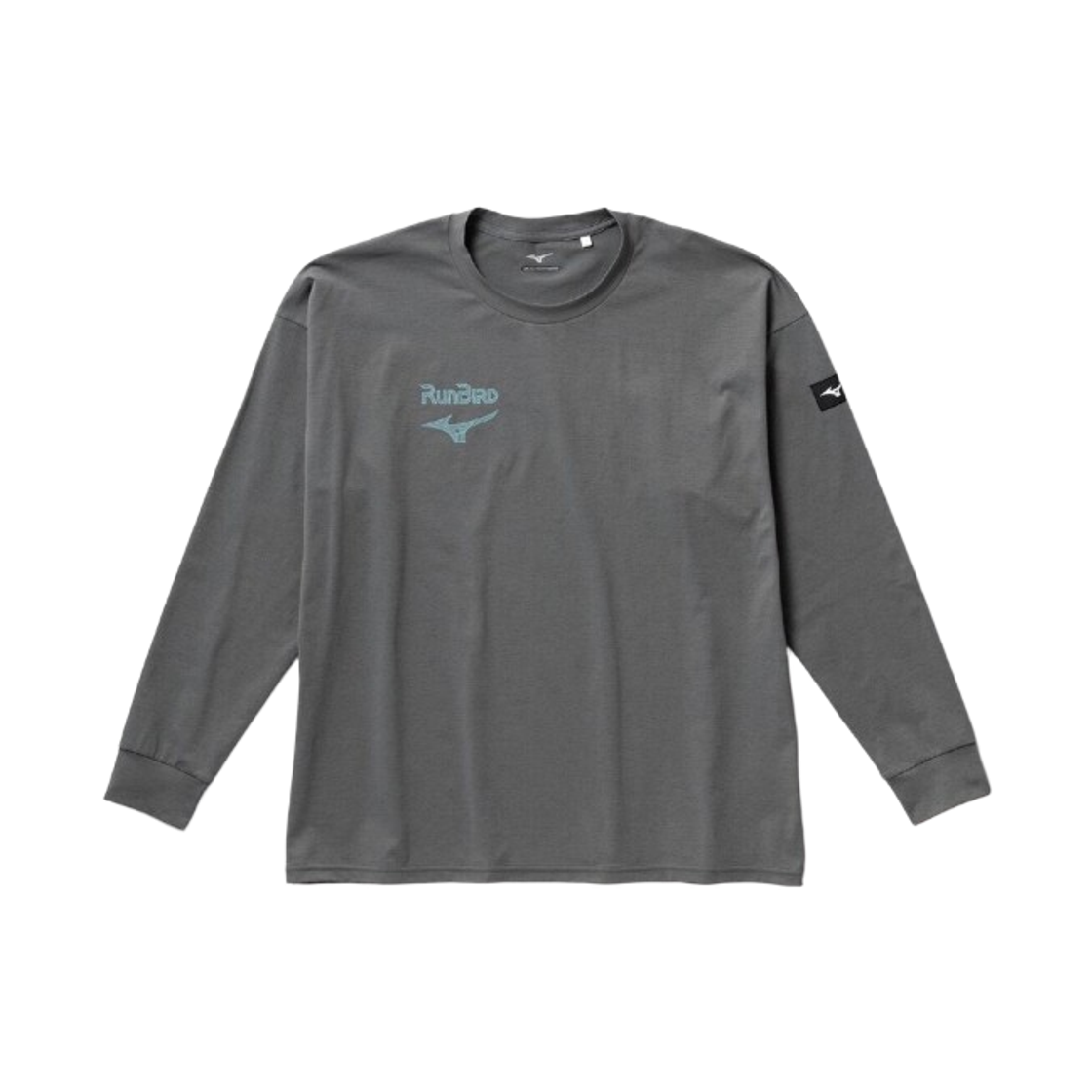 32MA6US408 Mizuno Loose Fit Long Sleeve T-Shirt Charcoal Grey - Mizuno Direct Store Exclusive
