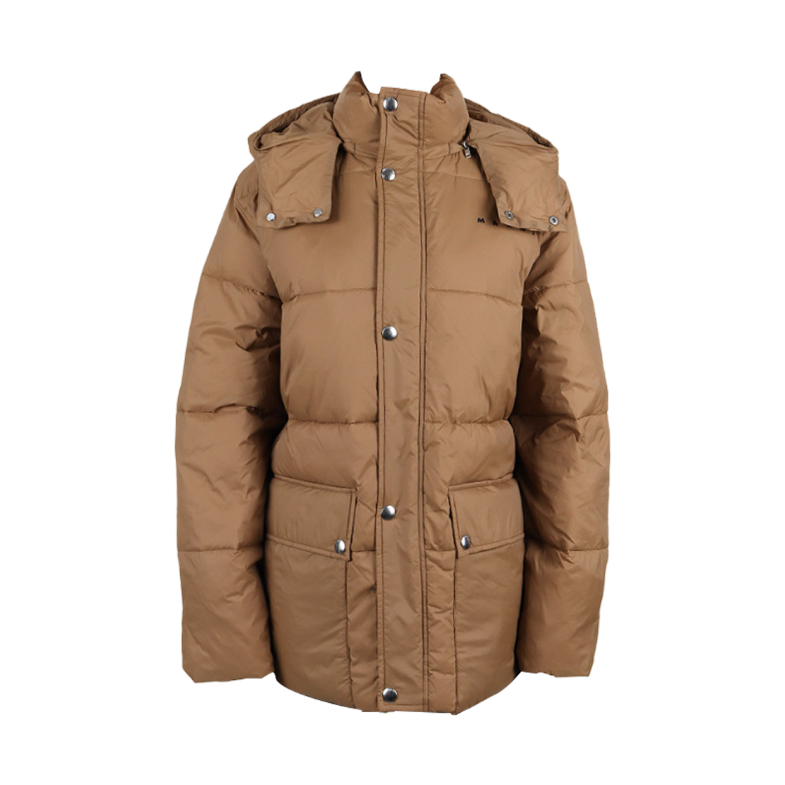 (키즈) 마르니 로고 후드 패딩 자켓 브라운((Kids) Marni Logo Hooded Padded Jacket Brown)