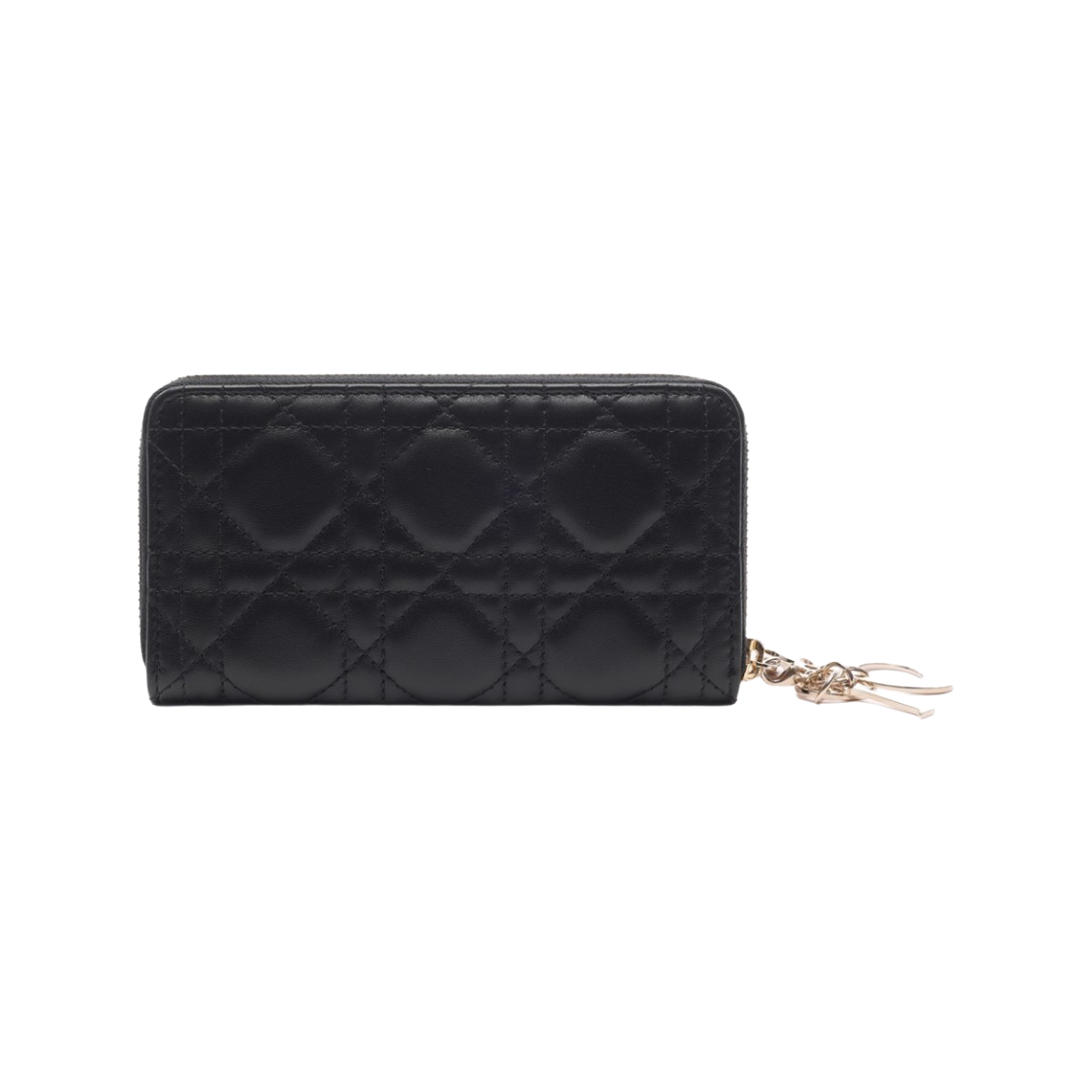 디올 미디움 레이디 지퍼 월렛 블랙(Dior Medium Lady Zipped Wallet Black) - 2