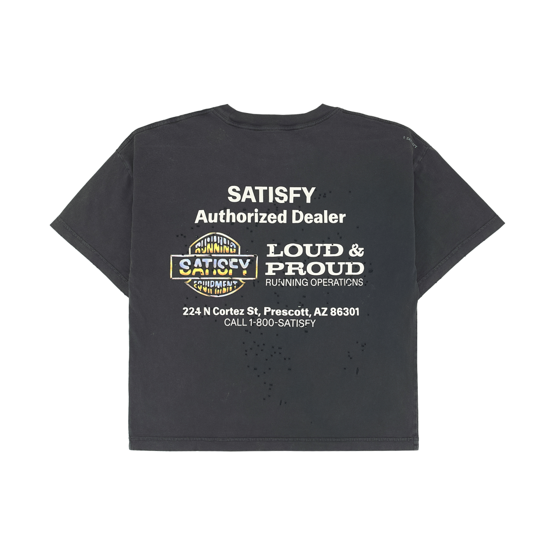 (W) 새티스파이 모스테크 티셔츠 에이지드 블랙((W) Satisfy Mothtech T-Shirt Aged Black) - 2