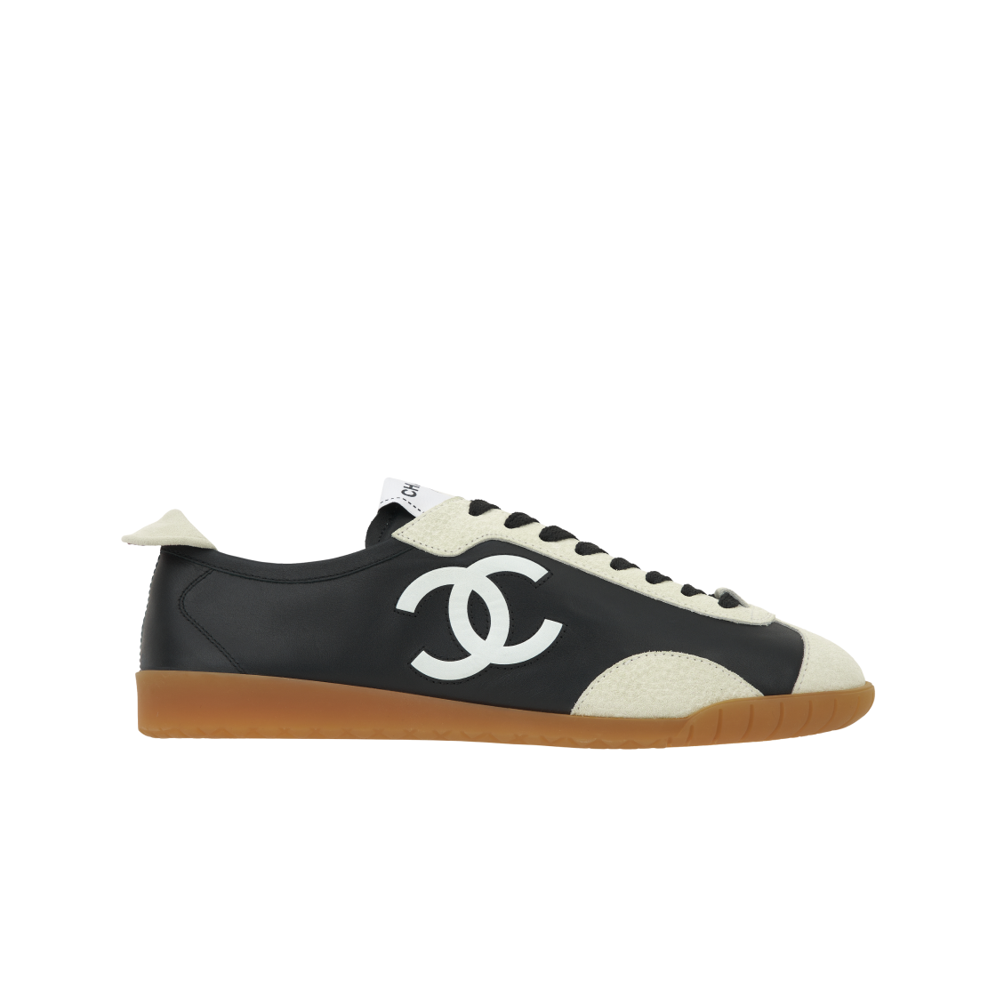 (W) 샤넬 스니커즈 카프스킨 & 엠보스드 스웨이드 카프스킨 블랙 화이트((W) Chanel Sneakers Calfskin & Embossed Suede Calfskin Black White)