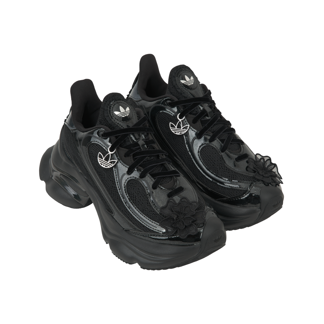 (W) 아디다스 오즈베누즈 코어 블랙 실버 메탈릭((W) Adidas Ozvenuz Core Black Silver Metallic) - 4