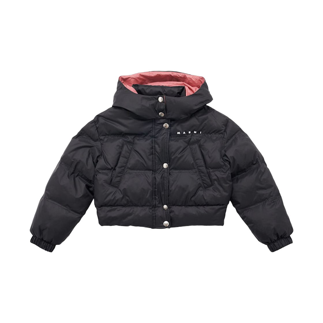 (키즈) 마르니 로고 패딩 자켓 블랙((Kids) Marni Logo Padded Jacket Black)
