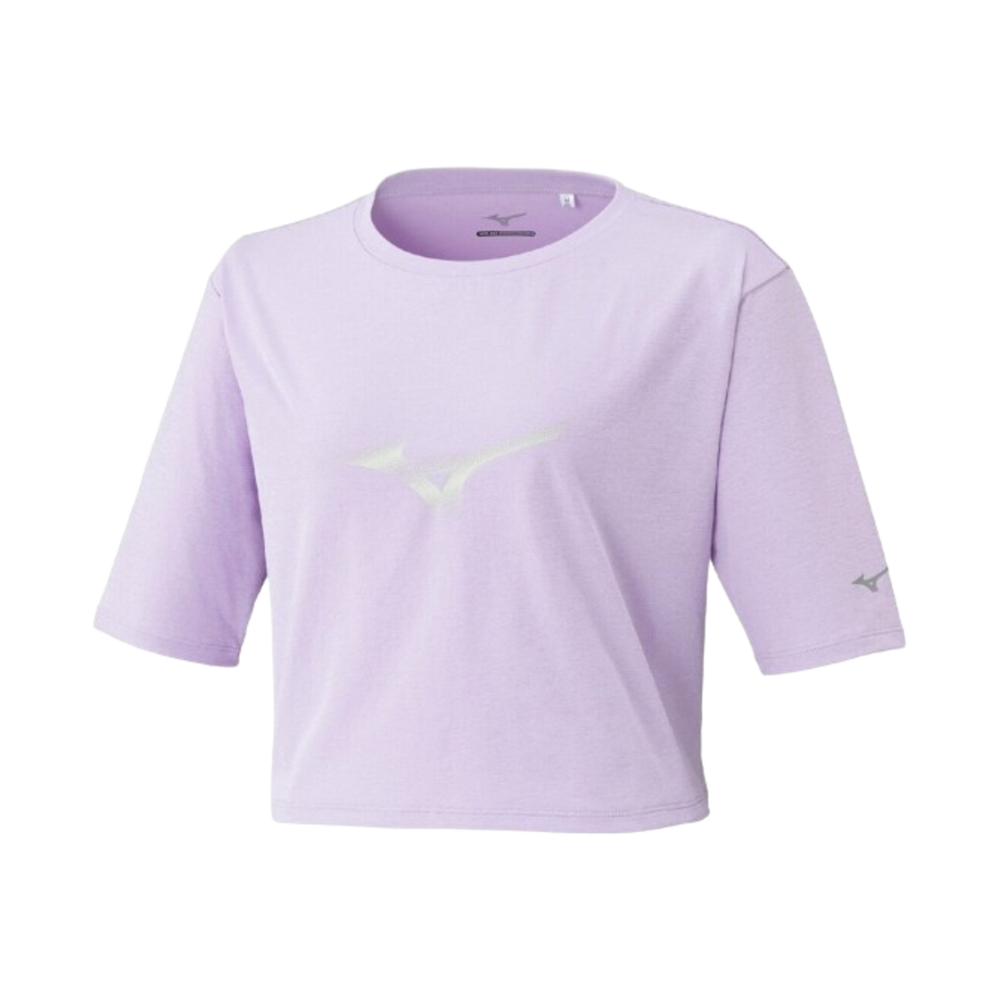 32MAD30269 (W) Mizuno Wide Silhouette Stretch Soft Dry Cropped T-Shirt Pail Purple